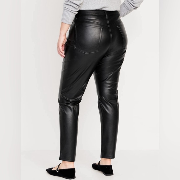 NWT! Black Jack High-Waisted OG Straight Faux-Leather Ankle Pants - 6 TALL 💛 - Picture 6 of 9